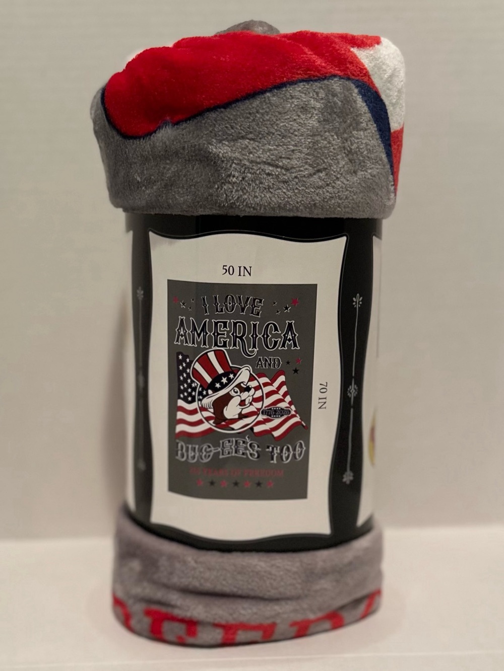 Bucees NWT America 250 July 4th 50 x 70 Plush Throw/Blanket